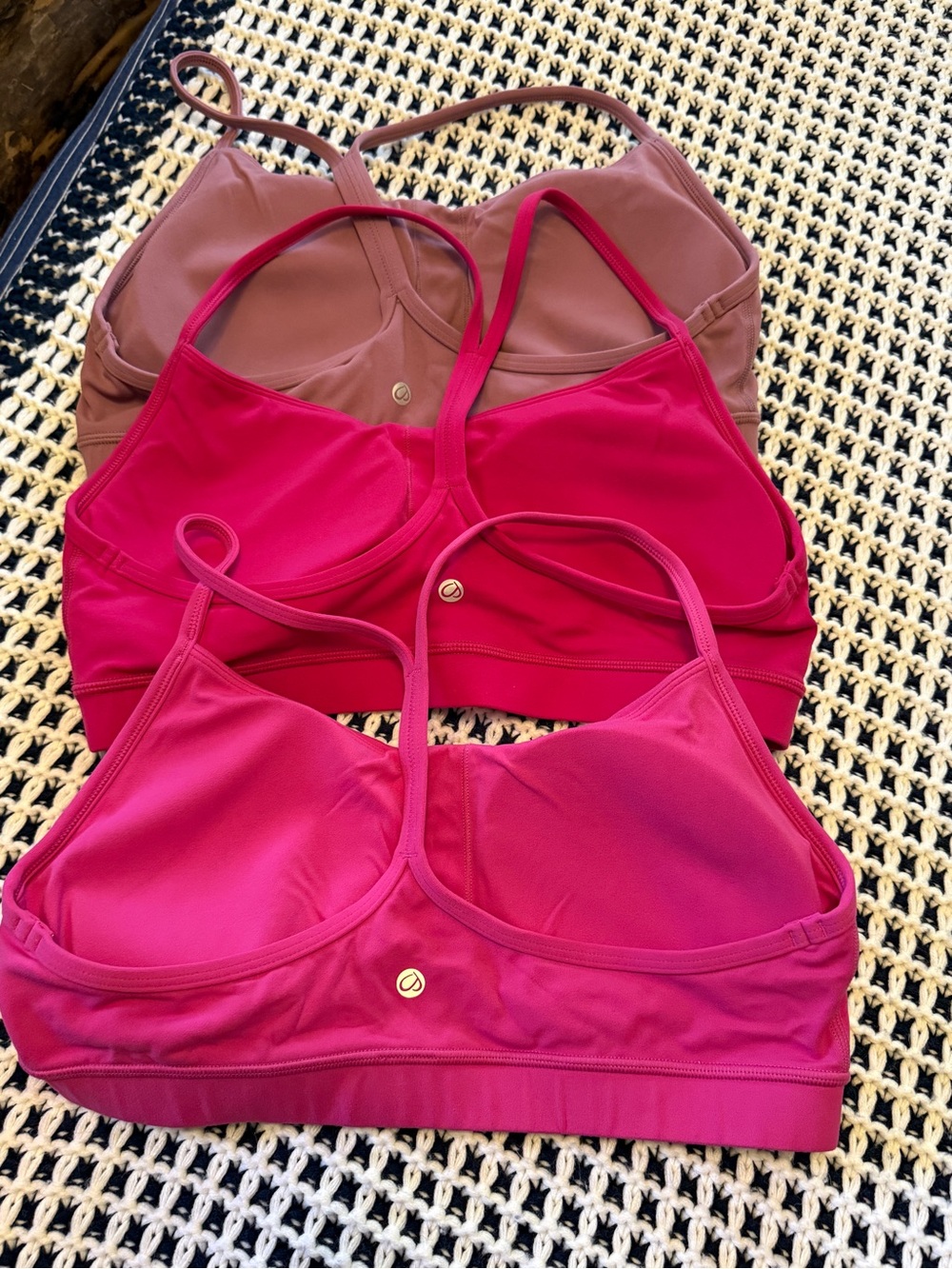 Bundle - CRZ Yoga Butterluxe Y Back Spaghetti Thin Strap Bras Size Large